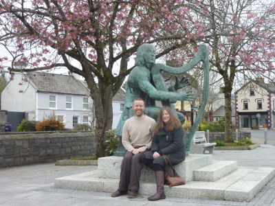 sculpture of Carolan in Mohill